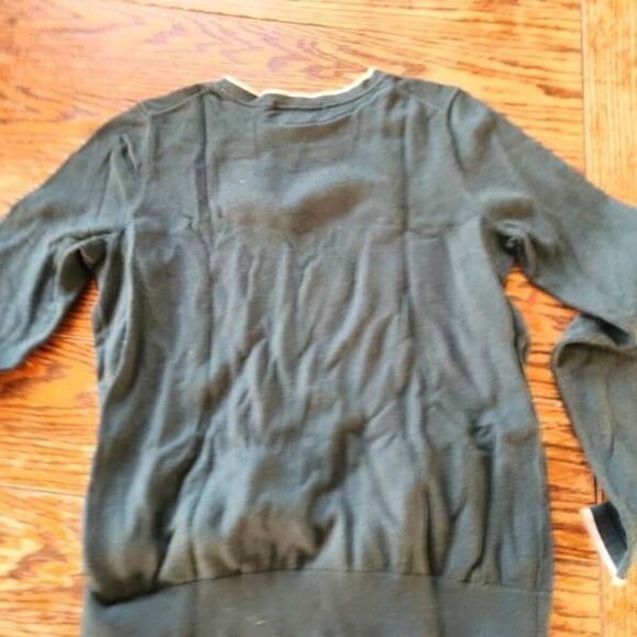 Boden green&pink trim lightweight sweater sz Small - Picture 4 of 5